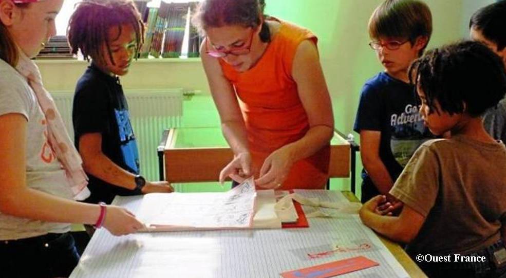 les enfants se sont essayes la serigraphie